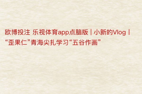 欧博投注 乐视体育app点脑版 | 小新的Vlog丨“歪果仁”青海尖扎学习“五谷作画”